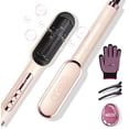 thumbnail image 2 of TYMO Ring Plus Ionic Hair Straightener Brush, Titanium Coating, 9 Temp Settings & LED Display, Dual Voltage, Professional Styling Tools, Gold Blush, 2 of 4