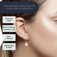 thumbnail image 5 of 14k Gold Leverback Cubic Zirconia Dangle Earrings for Women | Real Yellow Gold Dangle Earrings | 8 CT.TW 14k Gold Earrings for Women | CZ Cubic Zirconia Drop Earrings by MAX + STONE, 5 of 5