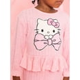 thumbnail image 5 of Hello Kitty Toddler Girls Long Sleeve Appliqué Peplum Top and Pants Set, 2-Piece, Sizes 12M-5T, 5 of 8