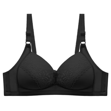 Blphud Smart and Sexy Bras for Women Sports Bras for Women Soft Lingerie for Women Women Bras Push Up Womens Full Coverage Non Padded Comfort Bra Plus Size Lace Bras with Straps Black B