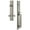 Satin Nickel, variant on Grandeur 849993 Carre Solid Brass Rose Left Handed Dummy Full Plate "D" Grip Handleset -