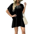 thumbnail image 2 of MSJUHEG Bikini Shirt,Button Down Shirt Dress,Beach Cover Ups for Women,Skirt Swimsuits for Women,Sarong Coverups for Women,Gauze Dress,Kimonos for Women Black One Size, 2 of 5