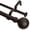 Oil-Rubbed Bronze, variant on 1" Double Curtain Rod Set, Adjustable 28-48 Inches, Ball Finials, Black