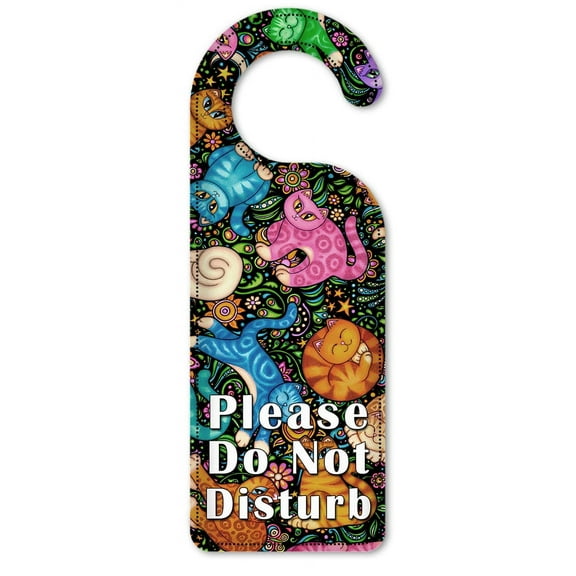 Do Not Disturb Door Knob Hanger Sign - Cat Toss - Image by Dan Morris