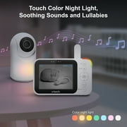VTech 3.5 Digital Video Baby Monitor with Pan and Tilt and Night Light, VM4263 (White)