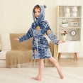 thumbnail image 2 of FORMRS Kids Bathrobe Unisex Hooded Robe Toddler Pajamas Sleepwear, Size 7-9T, Blue Night Sky, 2 of 7