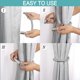 thumbnail image 5 of 4 Pack Curtain Tie Backs Super Strong Magnetic Curtains Tiebacks Modern Simple Style Pretty Weave Rope Drape Holdback for Thin/Thick Home Office Hotel Window Drapery - Plating Chrome Silver, 5 of 5