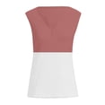 thumbnail image 3 of yunLCZ Women's Cap Sleeve Tank Tops Loose Shirts Sleeveless Fitting Neck Knit V Solid Womens Fashion Tee Tops Women's Blouse, 3 of 4