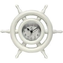 Infinity Instruments Captain's Wall Clock, Ivory, 15"