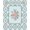 Blue Green Pink, Pattern 8, variant on ODIKA 8'x10' Washable Area Rug Whimsical Vine Border Blush Dorm Pastel Nursey Oushak Pink Playful for King Size Bedroom Under Bed, Master Suite, Non-Shedding, Easy Care