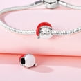 thumbnail image 2 of Jeffery Charms 925 Silver Christmas Santa Claus, sled, reindeer, snow house, gift box Pendant for Women Snake Bone Chain Bracelets and Necklaces,Santa Claus,Christmas, 2 of 5