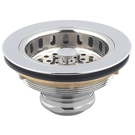4.5 in. Chrome Cast-Brass Sink Strainer
