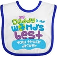 thumbnail image 3 of Inktastic My Daddy is the Worlds Best Tow Truck Driver Boys or Girls Baby Bib, 3 of 4