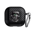 thumbnail image 2 of Case for Airpods 4th Generation 2024 Fiber Pattern Cover With Skull Switch and Carabiner, 2 of 4