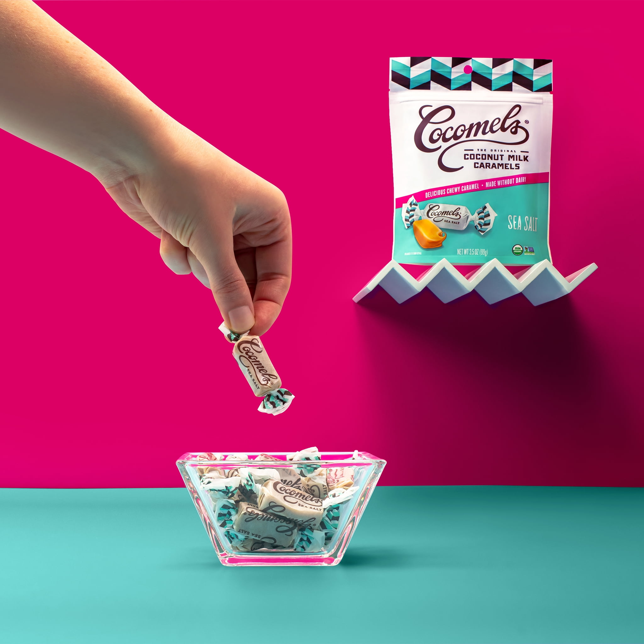 (2 pack) Cocomel Organic Coconut Milk Caramels Sea Salt, 3.5 oz