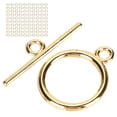 thumbnail image 1 of Gold Color Toggle Clasp, Sturdy Alloy Toggle Clasps Gold Color 100 Sets  For Making Bracelets Earrings Necklaces For DIY Jewelry Making Supplies, 1 of 8