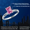 thumbnail image 2 of Gem Stone King 14K White Gold Pink Moissanite Solitaire Engagement Ring for Women | 1.75 Cttw | Octagon 8X6MM | Gemstone Birthstone | Size 9, 2 of 6