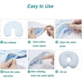 thumbnail image 2 of Almohadas de viaje para niños – Almohada de apoyo para la cabeza del asiento de coche de bebé Linda almohada inflable para el cuello en forma de U para aviones de cabeza que viajan durmiendo, almohad, 2 of 5