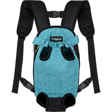 Hgudesign Dog Carrier Backpack  Adjustable Dog Pet Front Carrier Backpack | Ventilated Dog Chest Carrier for Hi Camping Travel  Sling Bag for Small Medium Dog Puppies  Small  5-9 lbs  Black