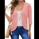 thumbnail image 2 of Cárdigan para Mujer, Cuartos, Color Liso, Informal, Chaqueta Corta, 2025 Rosa M, 2 of 9