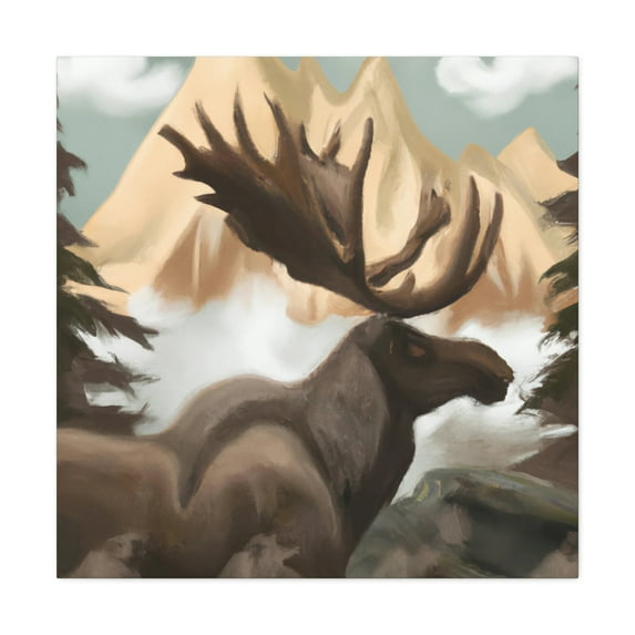 Elk in Art Nouveau - Canvas