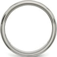 thumbnail image 2 of Titanium Polished X-Design 8mm Satin Center Ridged Edge Band (Size 10) Made In China tb332-10, 2 of 5