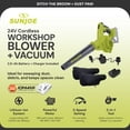 thumbnail image 3 of Open Box Sun Joe 24V IONMAX Work Shop Blower and Vacuum Battery Charger, 3 of 13