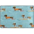 thumbnail image 4 of SKYSONIC 36x24in Dachshund Dogs Summer Area Rug, Cute Surfing Swim Sea Floor Carpet for Indoor Living Dining Room Bedroom, 4 of 7