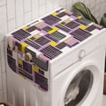 thumbnail image 1 of Geometric Washing Machine Organizer, Abstract Modern Pattern with Grunge Stripes and Squares, Anti-slip Fabric Top Cover for Washer and Dryer, Lilac Charcoal Grey, by Ambesonne, 1 of 1