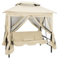 thumbnail image 1 of vidaXL Chaise Balançoire Gazebo Crème Blanc, 1 of 4
