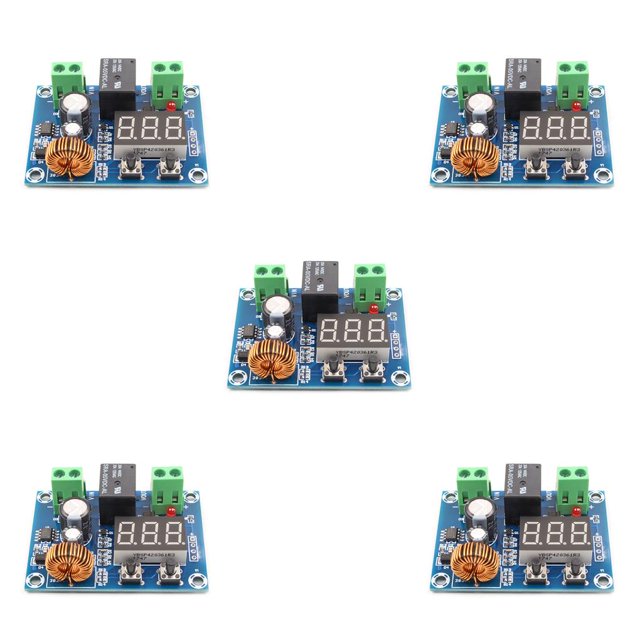 braveheart 12V-36V Module de Protection de Tension Déconnexion Basse Tension Contrôleur de Module de Charge de Circuit Précis Empêchant la Décharge 5.7x4.2x1.9 cm 5Set