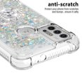 thumbnail image 3 of Funda para Motorola Moto G30/G10 con Brillo Líquido Flotante, Purpurina, Parachoques y Anillo Giratorio Soporte, 3 of 5