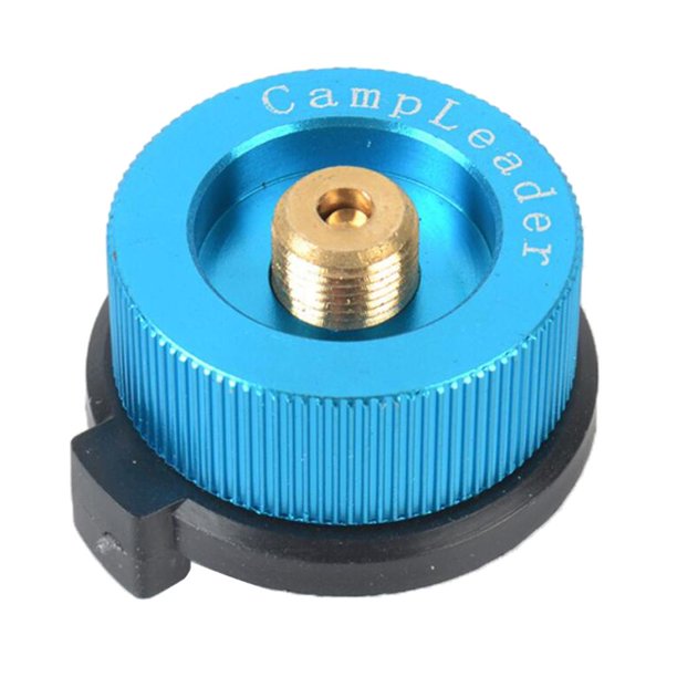 Adaptador de recarga de gas Macarena cilindro de cabeza para exteriores aleación de aluminio 3.8cm