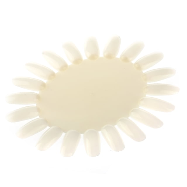 10 unidades de tableros de exhibición para uñas postizas acrílicas con forma de girasol (beige)