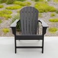 thumbnail image 3 of Hampton Black Poly Outdoor Patio Adirondack Chair, 3 of 9
