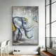thumbnail image 2 of Elefante de gran tamaño, animal, pintura al óleo 100 % pintada a mano sobre lienzo, imagen decorativa abstracta para la pared de la sala de estar, 2 of 4