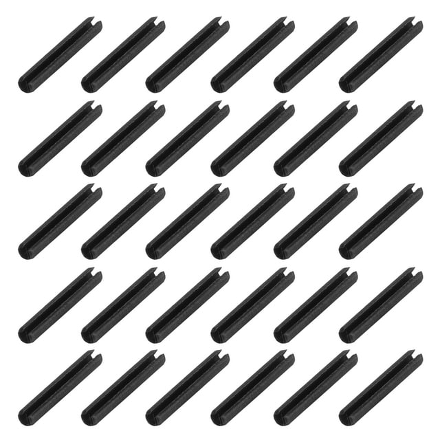 Uxcell 120Pcs Pasadores de Resorte Ranurados 3/50 Pulgadas (1.5mm) Diámetro. 2/5 Pulgadas (10mm) Longitud Dowel de Expansión de Tensión de Acero para Sujeción Segura, Negro