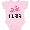 thumbnail image 3 of Inktastic Little Sister Girls Lil Sis Flamingo Girls Baby Bodysuit, 3 of 5