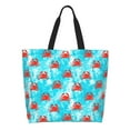 thumbnail image 1 of Balery Crab Swims In The Ocean Bolsa Tote Estilo Estético con Cremalleras, Bolsa de Hombro, Bolsa de Compras Grande y Plegable, 1 of 8