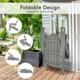 thumbnail image 4 of Resenkos Folding Adirondack Chair, Foldable Weather Resistant Patio Chair with Built-in Cup Holder-Gray,Patio Chairs, Lawn Chairs for Deck, Backyard, Garden, 4 of 8
