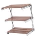 thumbnail image 3 of Estanterías de madera de tres capas con fuerte capacidad de carga y pulido fino de metal, estanterías plegables de haya de tres capas para acampar estanterías cromadas, 3 of 10