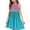 52#Sky Blue, variant on Girl's Dresses Sleeveless Tiered Swing A-Line Cute Midi Casual Sundress