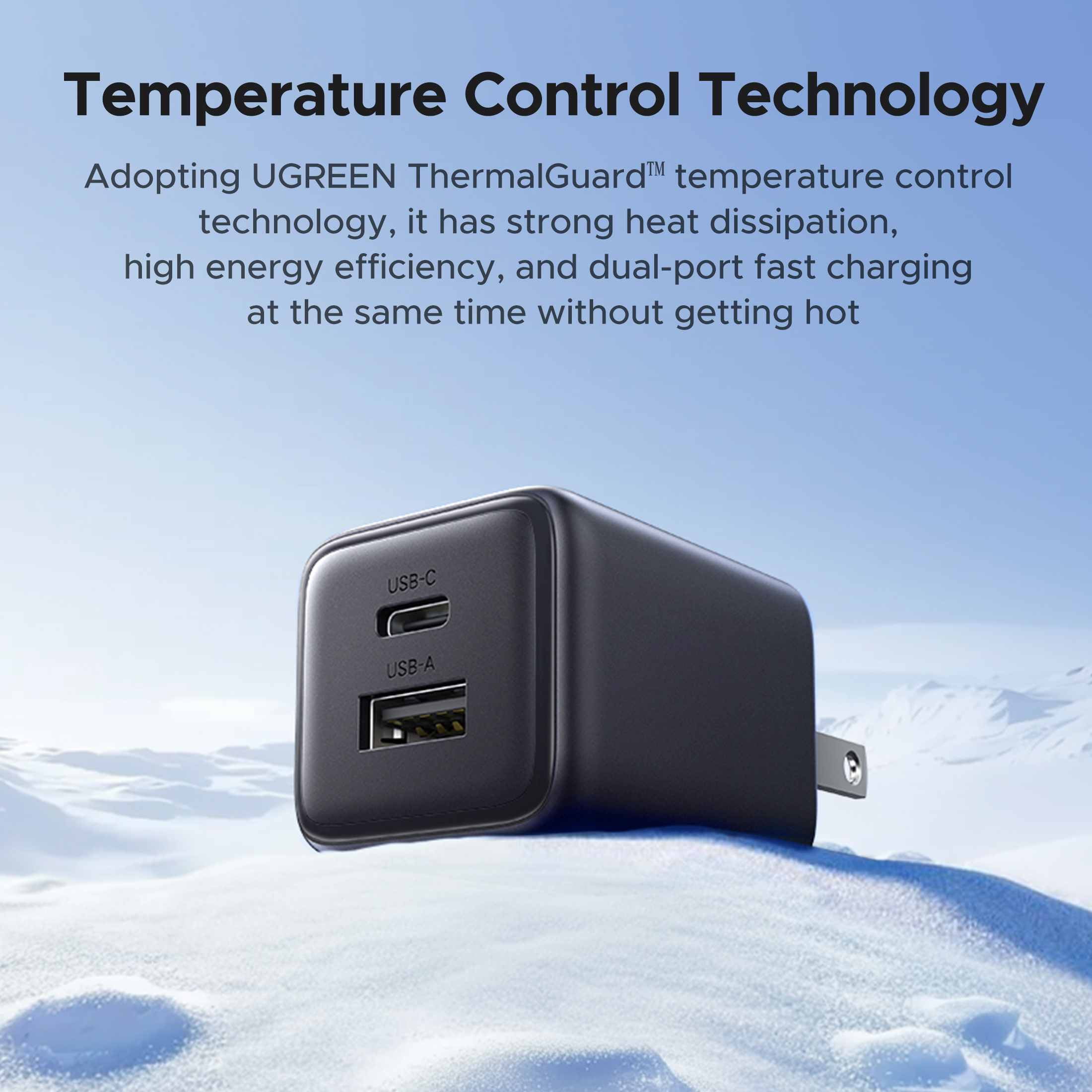 UGREEN 20W GaN USB C Charger, Ultra-Compact 2-Port Wall Charger Block with PD 3.0 and QC 3.0 for Cell Phones, Tablets and laptop, Safe and Portable, compatible for iPhone, compatible for iPad series
