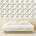 thumbnail image 3 of Ambesonne Vintage Floral Peel & Stick Wallpaper for Home, Cherry Rose Print, 13"x72", Pale Fuchsia Pale Green, 3 of 5
