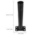 thumbnail image 2 of USHOBE 1 Set Street Light Pole Black Galvanized Steel Dustproof Lighting Pole Outdoor Use, 2 of 8