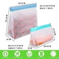 thumbnail image 2 of CHOK Sacs de Rangement Alimentaires Réutilisables à Fermeture à Glissière Autoportante Sacs de Congélation Réutilisables Sacs Gallon de Rangement Étanches - style2;, 2 of 7
