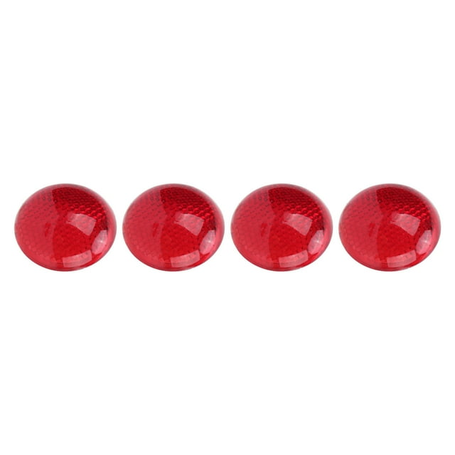 Calcomanía Reflectante, 4 Piezas De Material ABS Reflector Rojo Tridimensional Redondo Para Motocicleta De Coche