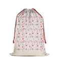 thumbnail image 3 of Christmas Bags Drawstring,Pink Christmas Santa and Penguin Pattern Large Xmas Christmas Gift Bags,Reusable for Xmas and New Year Party Favors and Supplies,27.6" X 19.7", 3 of 6