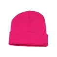 thumbnail image 1 of Bonnet d'Hiver Mode avec Revers - Fuchsia, 1 of 1