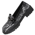 thumbnail image 2 of Women's Chunky Loafers, Platform Comfortable Slip-On Dressy Business Casual Shoes, 2 of 6